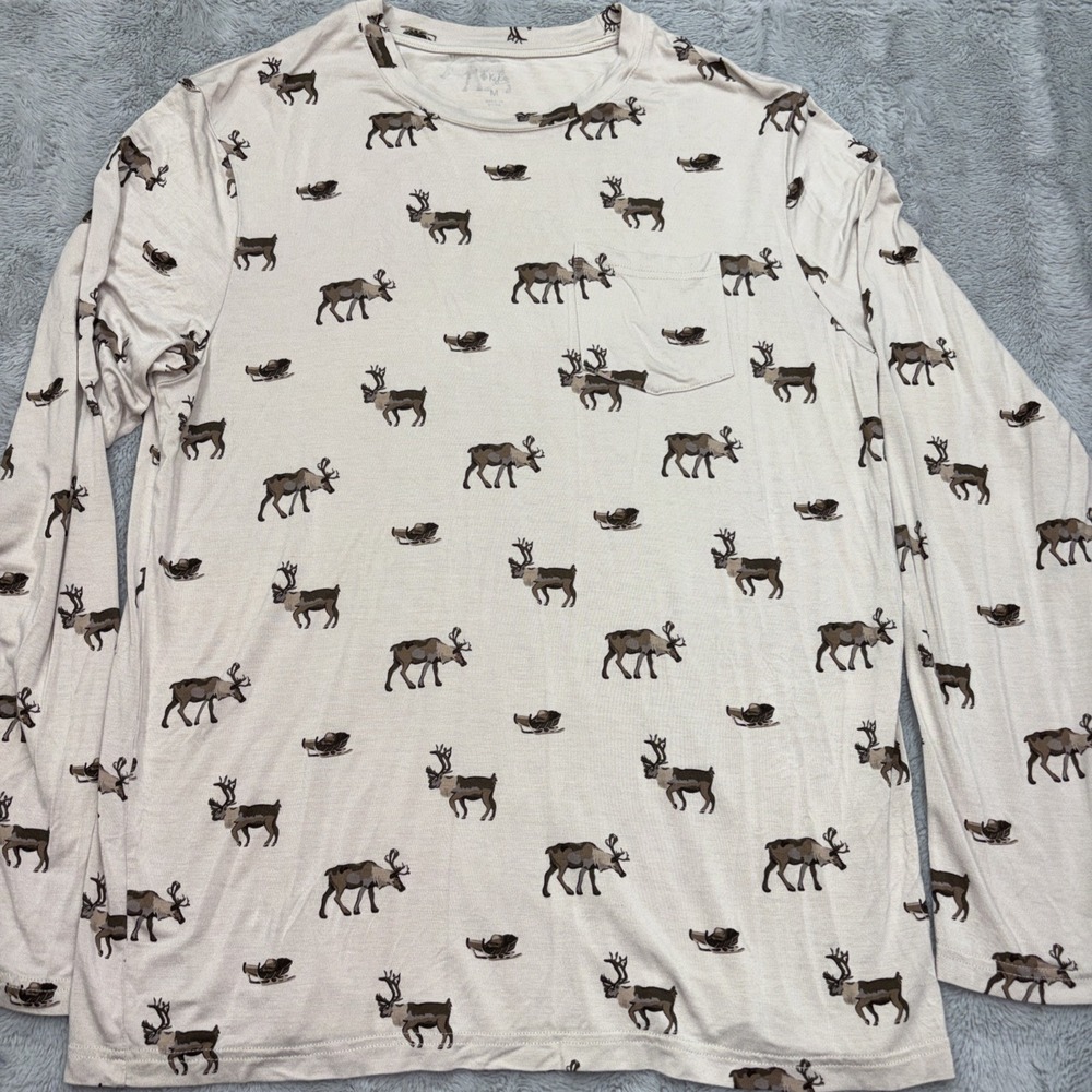 Kyte Baby Cloud Reindeer Bamboo Pajama Set Womens ****Med Top, 2X bottoms ****